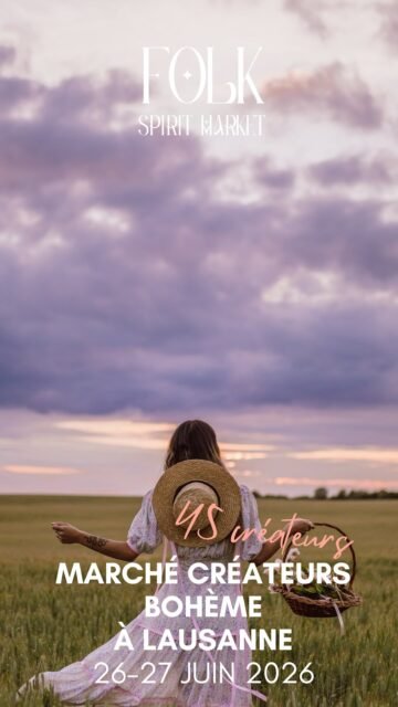 ✨ 💜Une sélection préparée avec soin depuis plusieurs semaines…
Les 26 & 27 juin, retrouvez Lisou Street Vintage au Folk Spirit Market à Lausanne pour un week-end placé sous le signe de la création, de la slow fashion et des belles découvertes.
Pour cette édition, j’apporterai une sélection exclusive de vêtements et accessoires vintage, des pièces uniques choisies une à une au fil de mes trouvailles et de mes coups de cœur.
🌿 Marché de créateurs bohème 🌞 Mode, accessoires, décoration, artisanat, fleurs, tatouages, food corner et bien d’autres surprises.
📍 Salle Villamont Avenue de Villamont 13 1005 Lausanne
🗓 Vendredi 26 juin : 11h–20h 🗓 Samedi 27 juin : 10h–18h
Entrée gratuite ✨
J’ai hâte de vous retrouver pour cette belle parenthèse estivale.