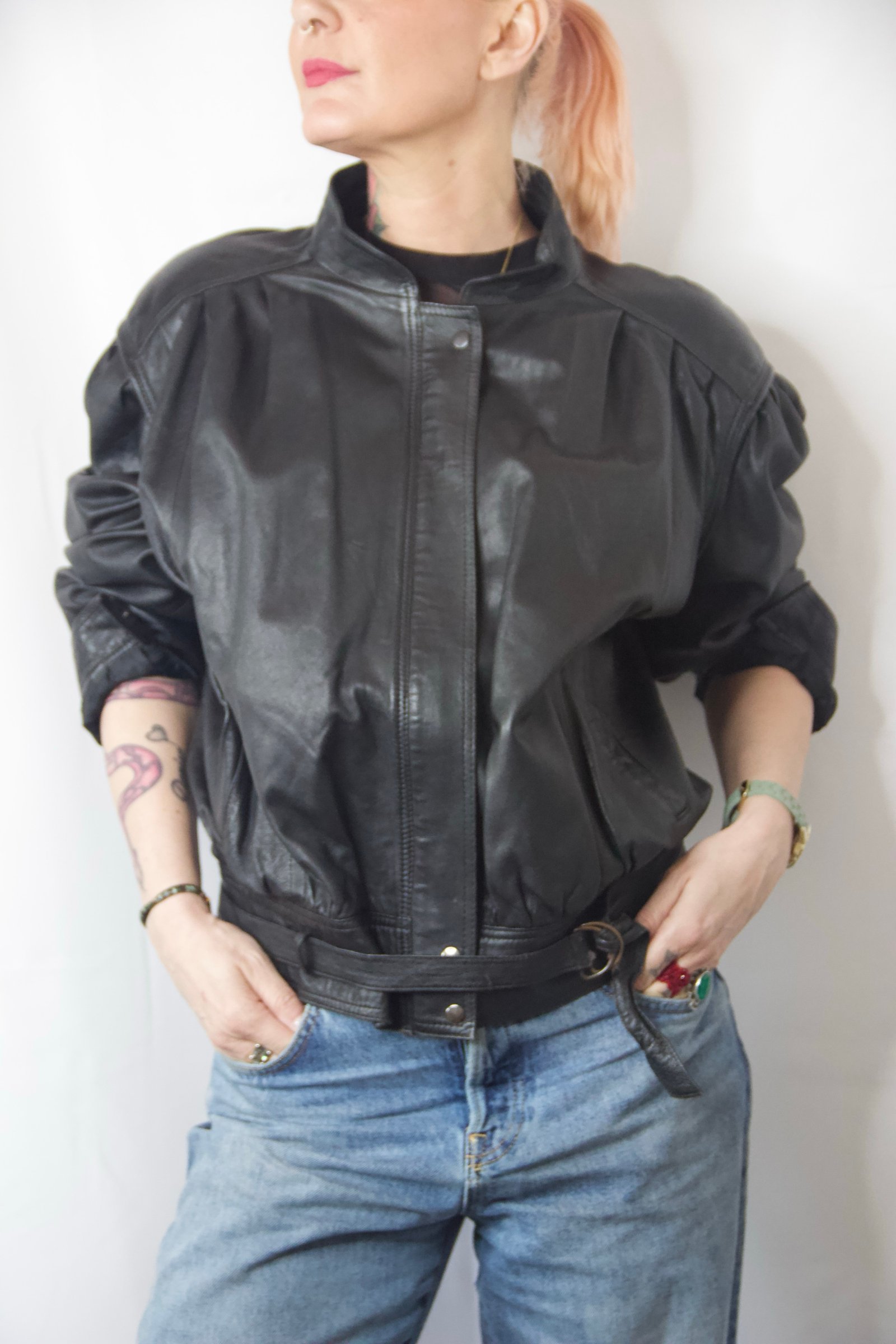 Blouson cuir vintage