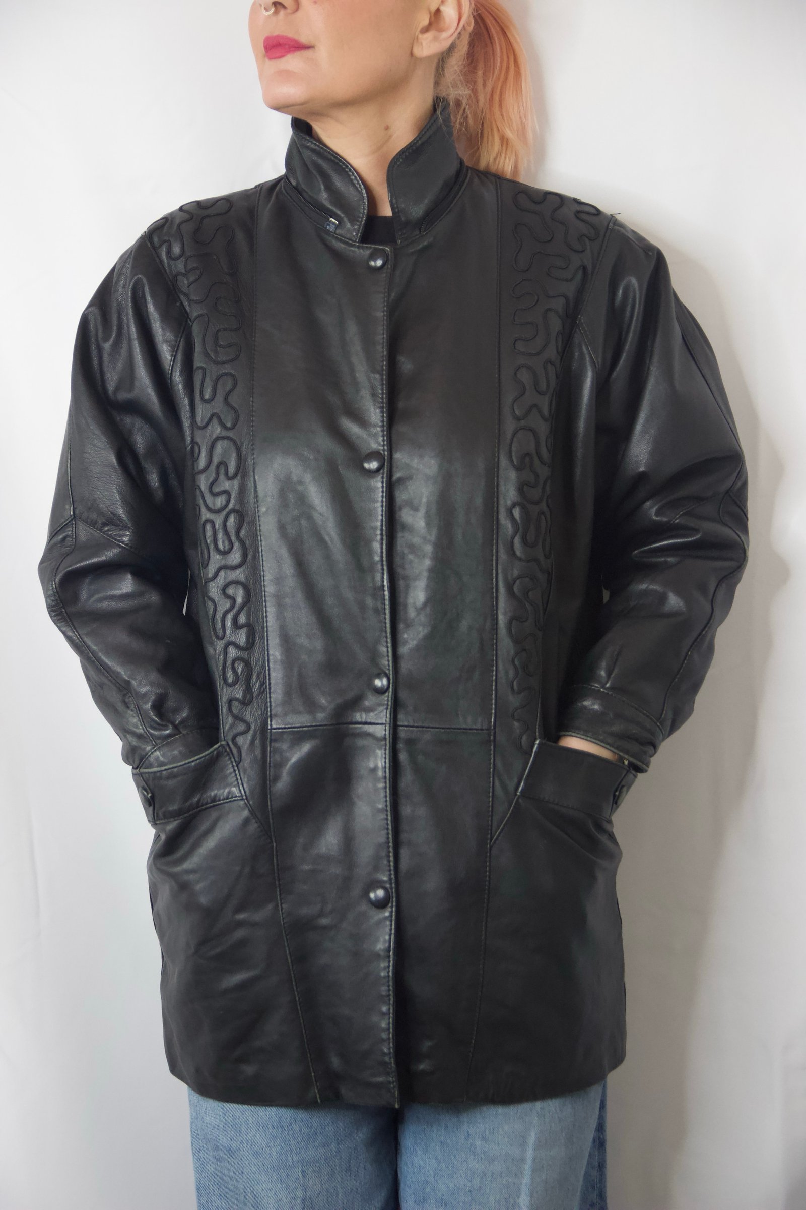 Veste en cuir vintage