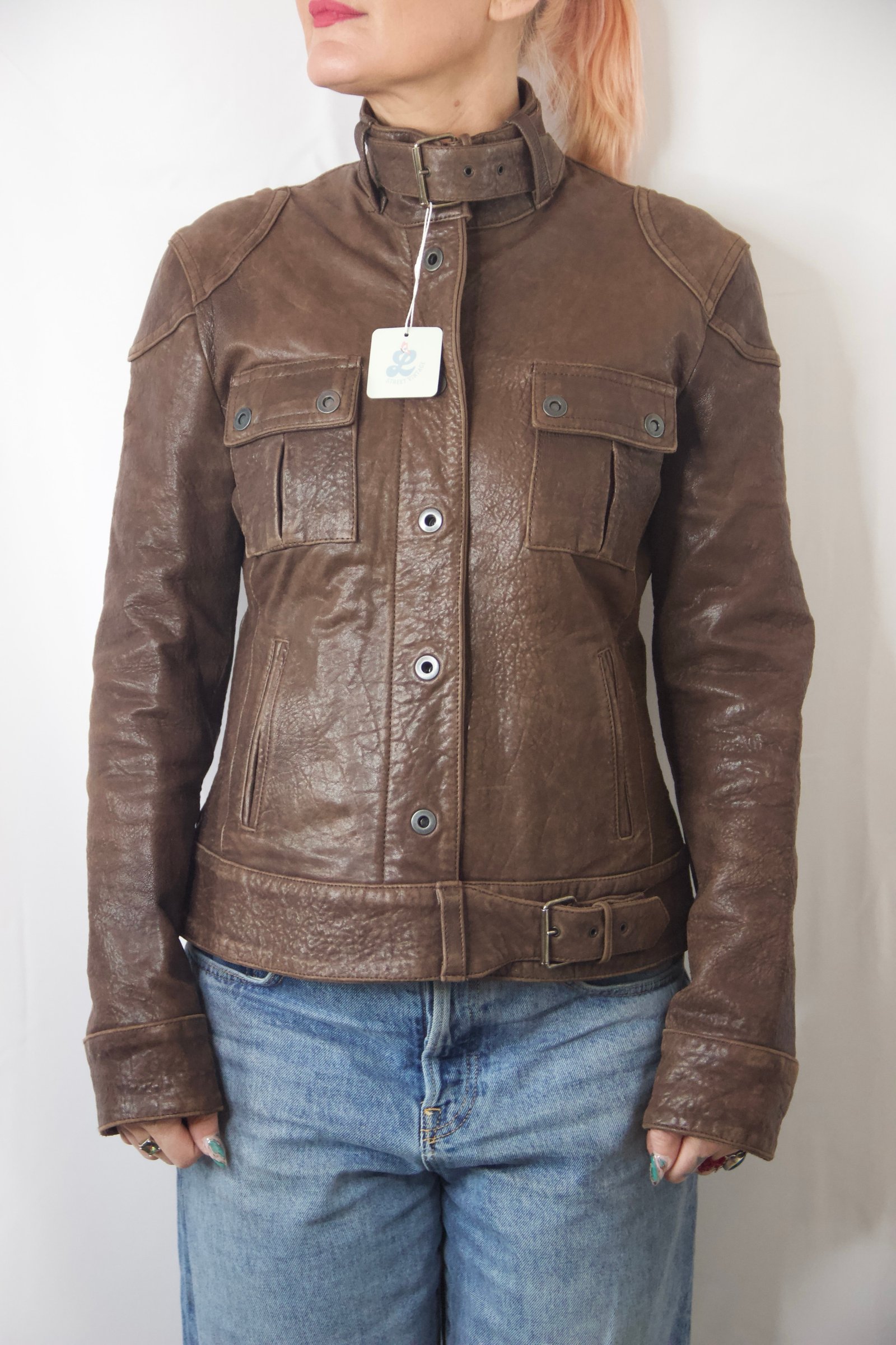 Veste en cuir vintage