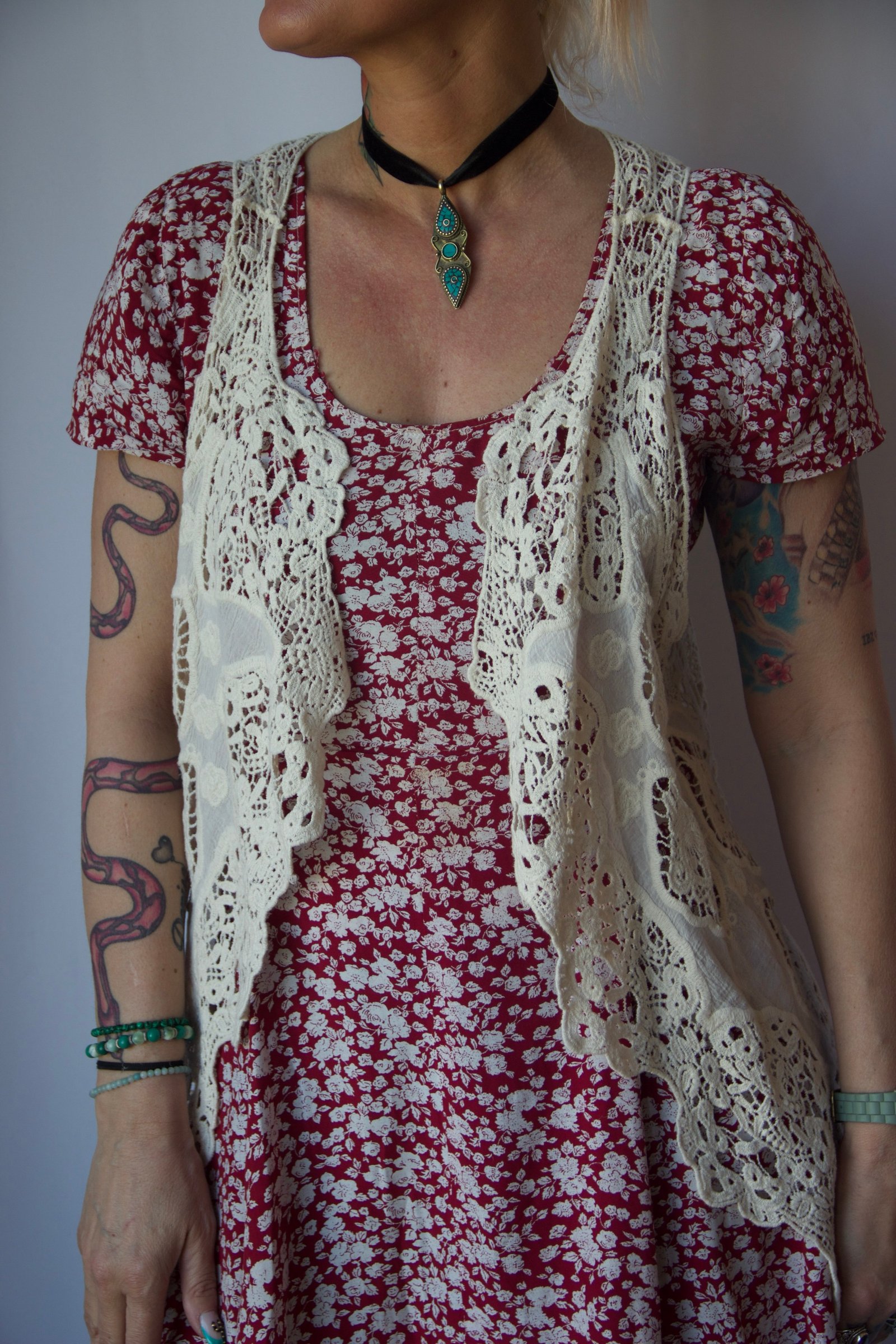 Gilet vintage en crochet