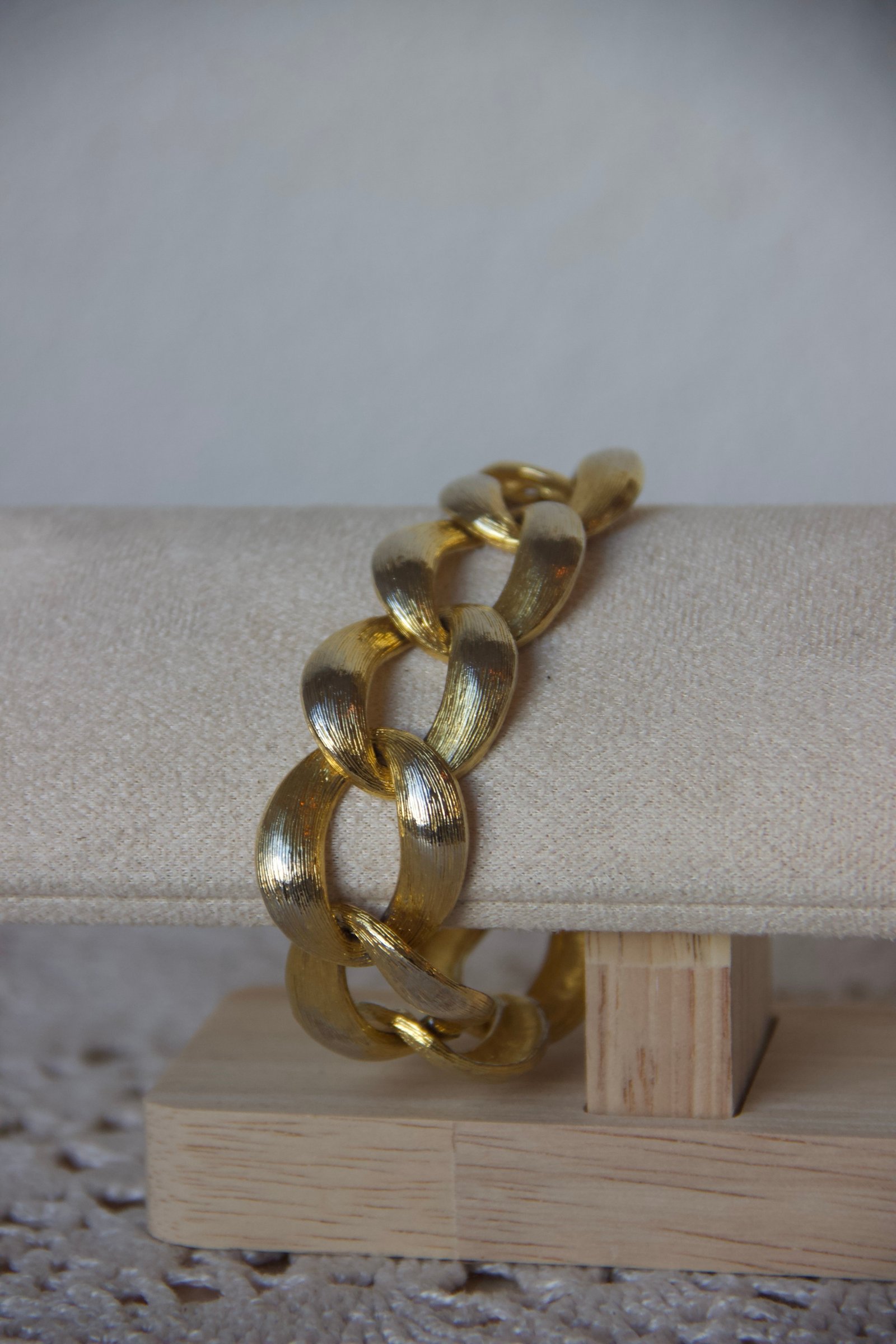 Bracelet maille dorée vintage