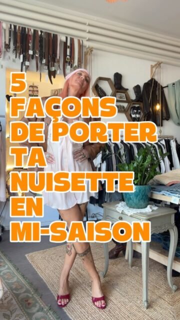 5 façons de porter ta nuisette en mi-saison 🍂✨

Parce que la nuisette n’est pas réservée à l’été 🤍
Bottes, veste en cuir, chemise, pantalon, superpositions… 5 looks pour continuer à la porter quand les températures commencent à baisser.

🛍️ Toutes les pièces présentées dans cette vidéo sont disponibles à la boutique : nuisettes, chemises, vestes, pantalons…
Un article vous intéresse ? Écrivez-nous directement en MP 💌

Et toi, quel look tu préfères : 1, 2, 3, 4 ou 5 ? 👀

🕐 Horaires de la semaine
Mardi : 14h–19h
Mercredi : 14h–19h
Jeudi : 13h–17h
Vendredi : 14h–19h
Samedi : 11h–18h

📍 Lisou Street Vintage
Avenue de Béthusy 38B, Lausanne

♻️ Vintage • pièces uniques
📦 Envoi dans toute la Suisse
🛵 Livraison gratuite sur Lausanne
🛍️ Click & Collect